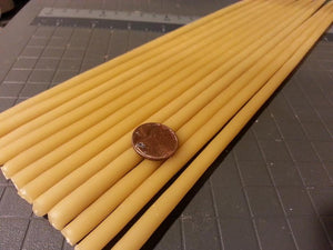 Beeswax taper candles size 3/8" at the base Yellow color "Sabbath candles" Church Candles