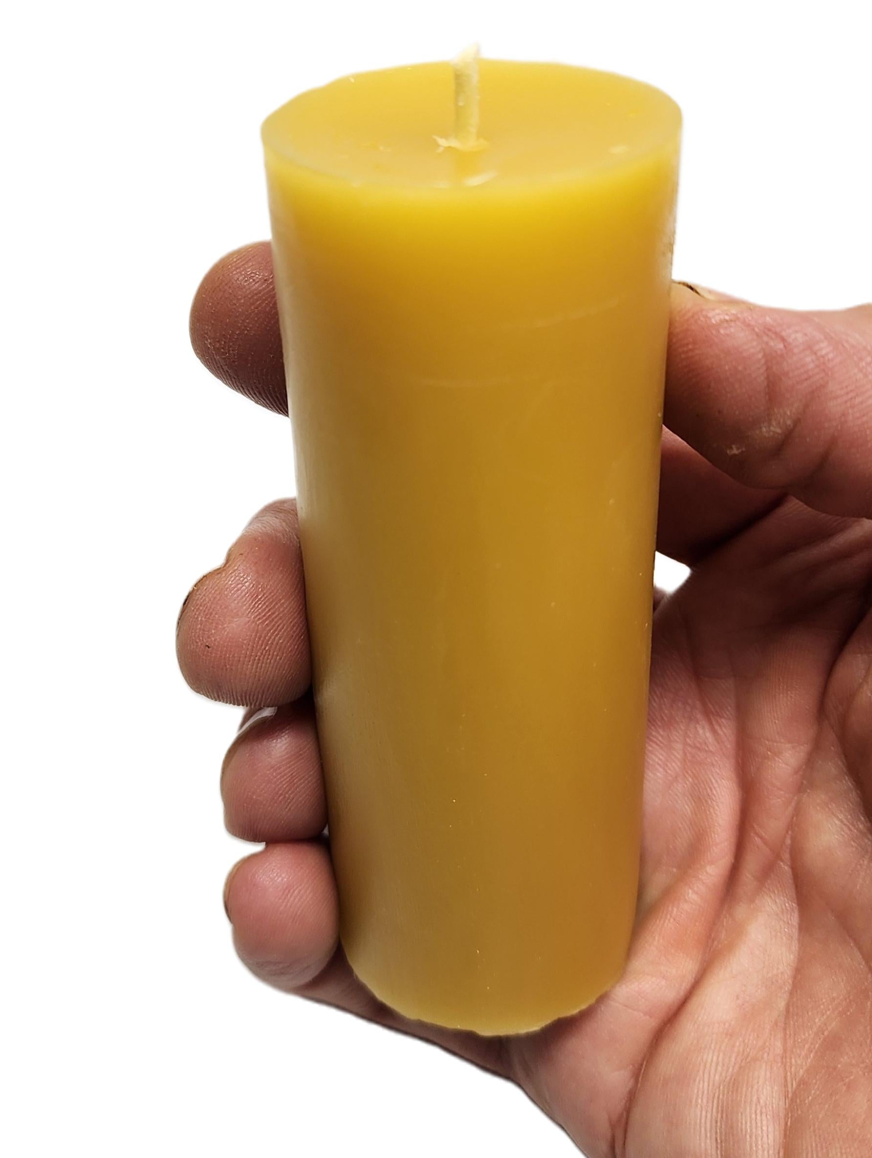 Eco-Friendly candles 1.5" W Pure 100% Beeswax pillar candle 4" Tall. bulk wholesale