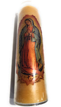 Our Lady of Guadalupe Pure Beeswax 8" Glass Candle