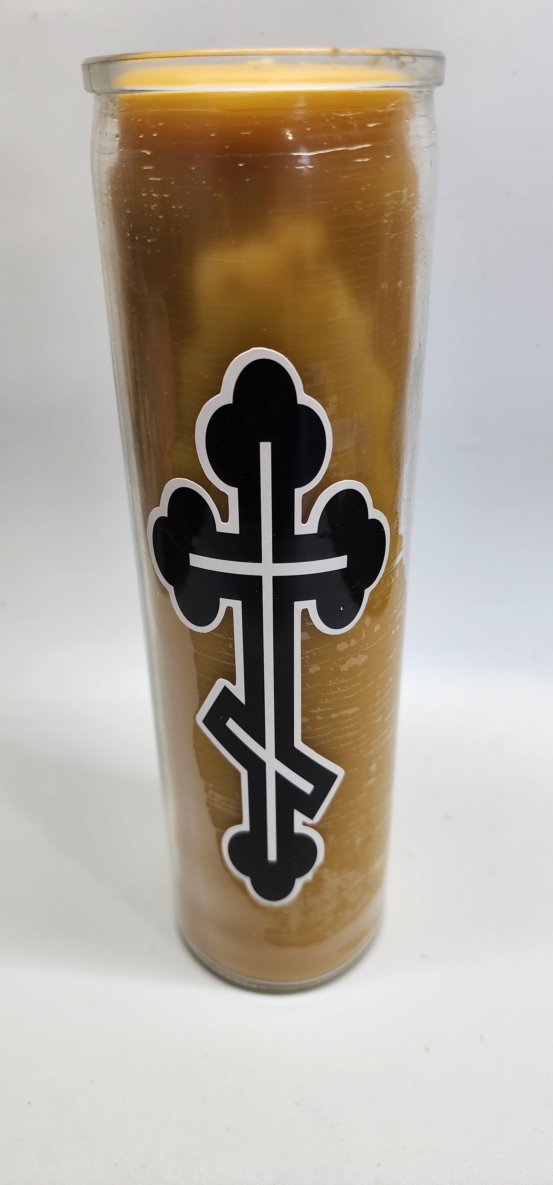 Orthodox Devotional Beeswax Prayer Candle - 8 inch, 100 Hour Catholic