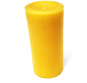 3" wide Beeswax Pillar 55, 80, 125 hours