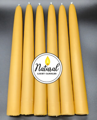 Beeswax taper candles for standard size candle holders 7/8
