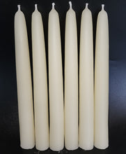 Off white/Ivory Beeswax tapers 7/8" base 8" H
