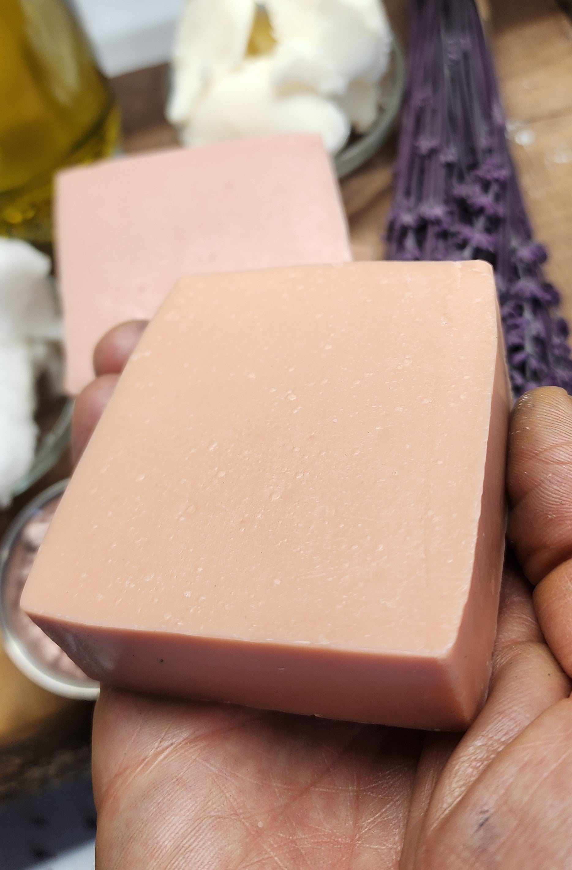 Natural Lavender Pink Clay Soap with Aloe & Shea Butter Moisturizing with premium oils Vegan 5oz bars