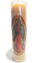 Our Lady of Guadalupe Pure Beeswax 8" Glass Candle
