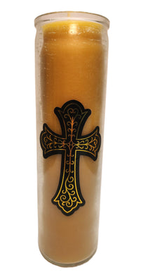 Pure Beeswax Devotional candle with Cross 8